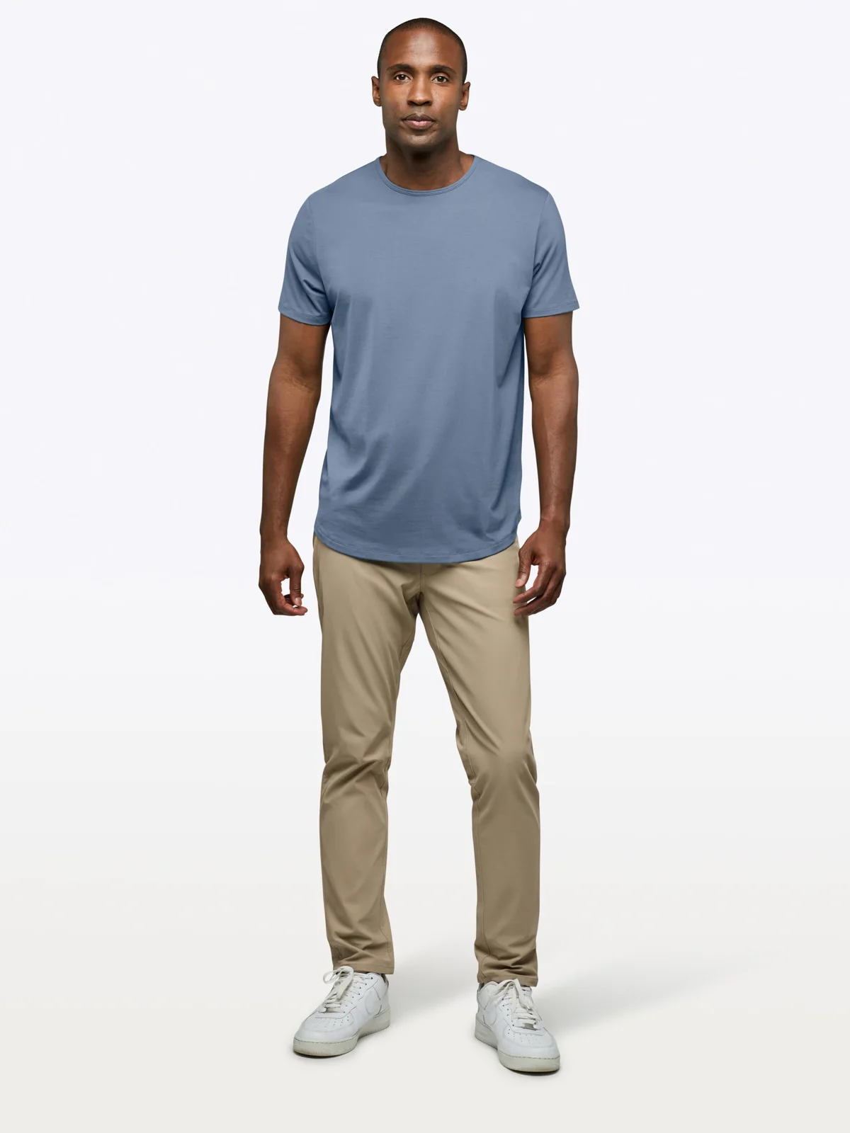 AO Curve-Hem Tee | Cadet Blue Signature-Fit PYCA Pro® - Image 4