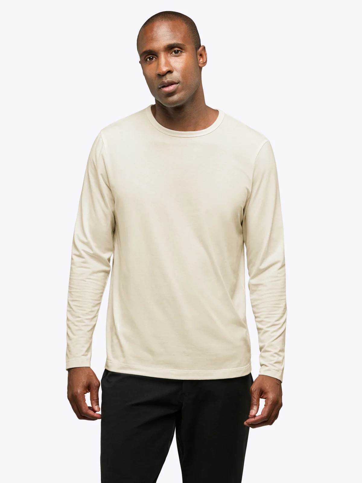 AO Forever Long Sleeve Tee | Ivory Classic-Fit PYCA Pro® - Image 2