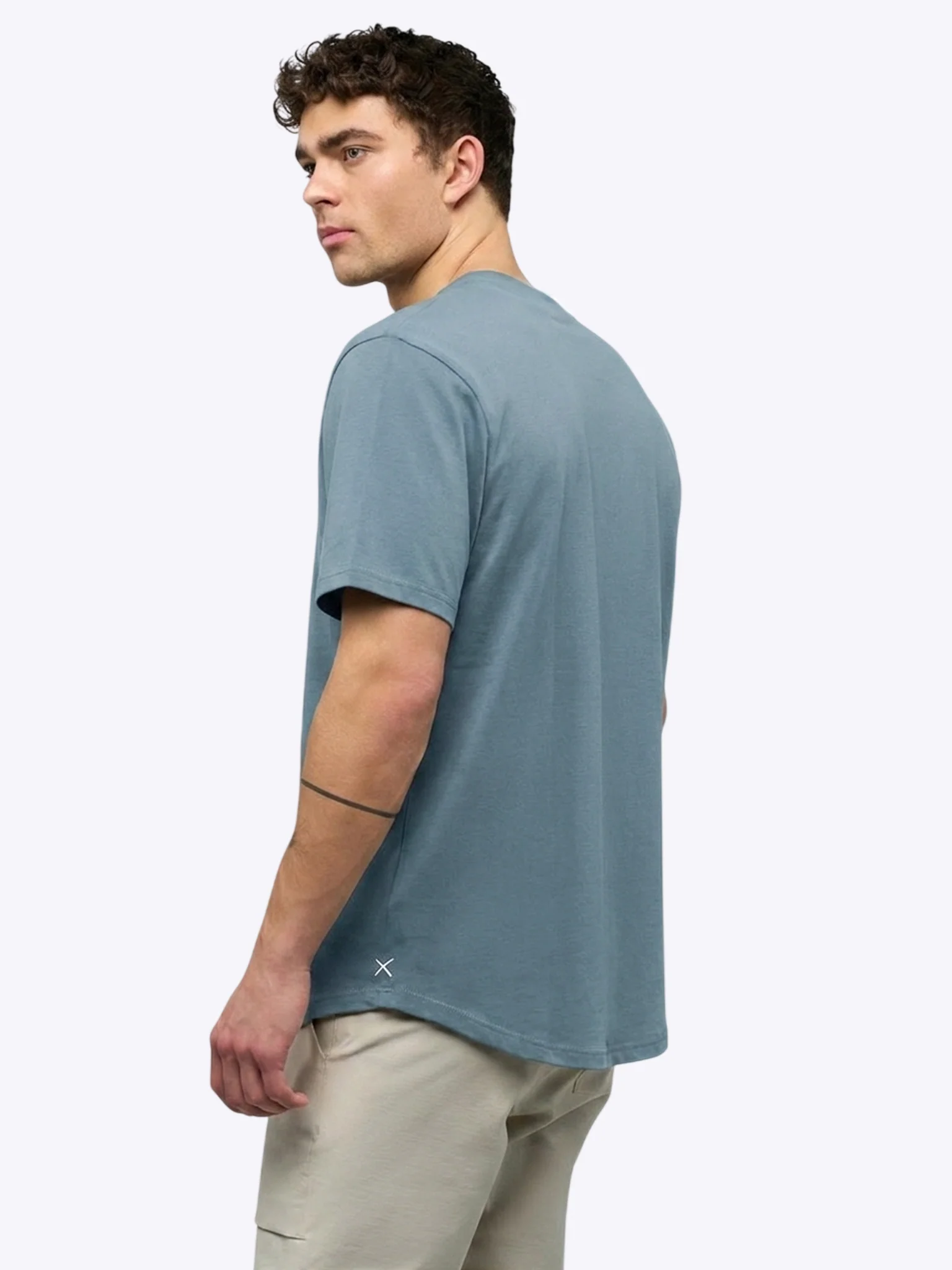 Featherlight Pima Tee | Naples Blue Signature-fit - Image 3