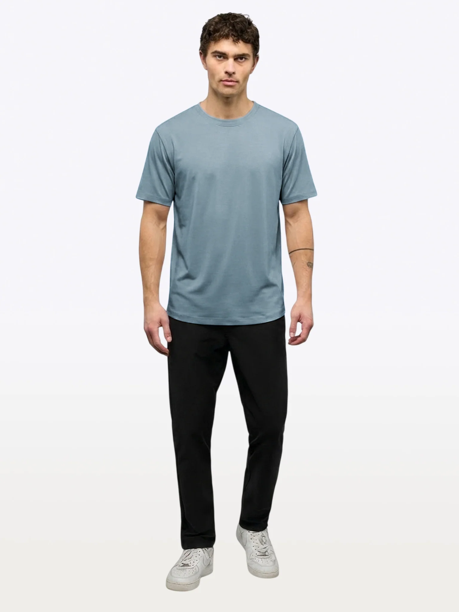 Featherlight Pima Tee | Naples Blue Signature-fit - Image 4