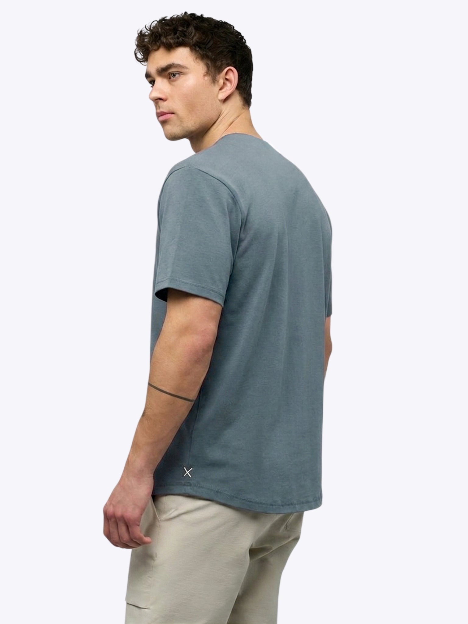 Featherlight Pima Tee | Ocean Storm Signature-fit - Image 3