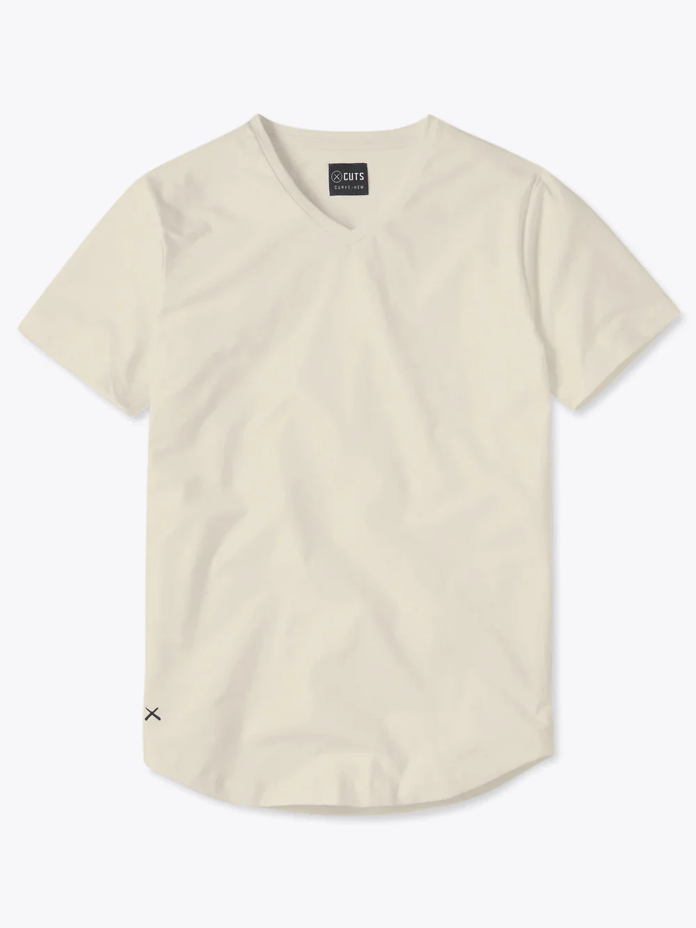 AO V-Neck Curve-Hem | Ivory Signature-fit PYCA Pro®