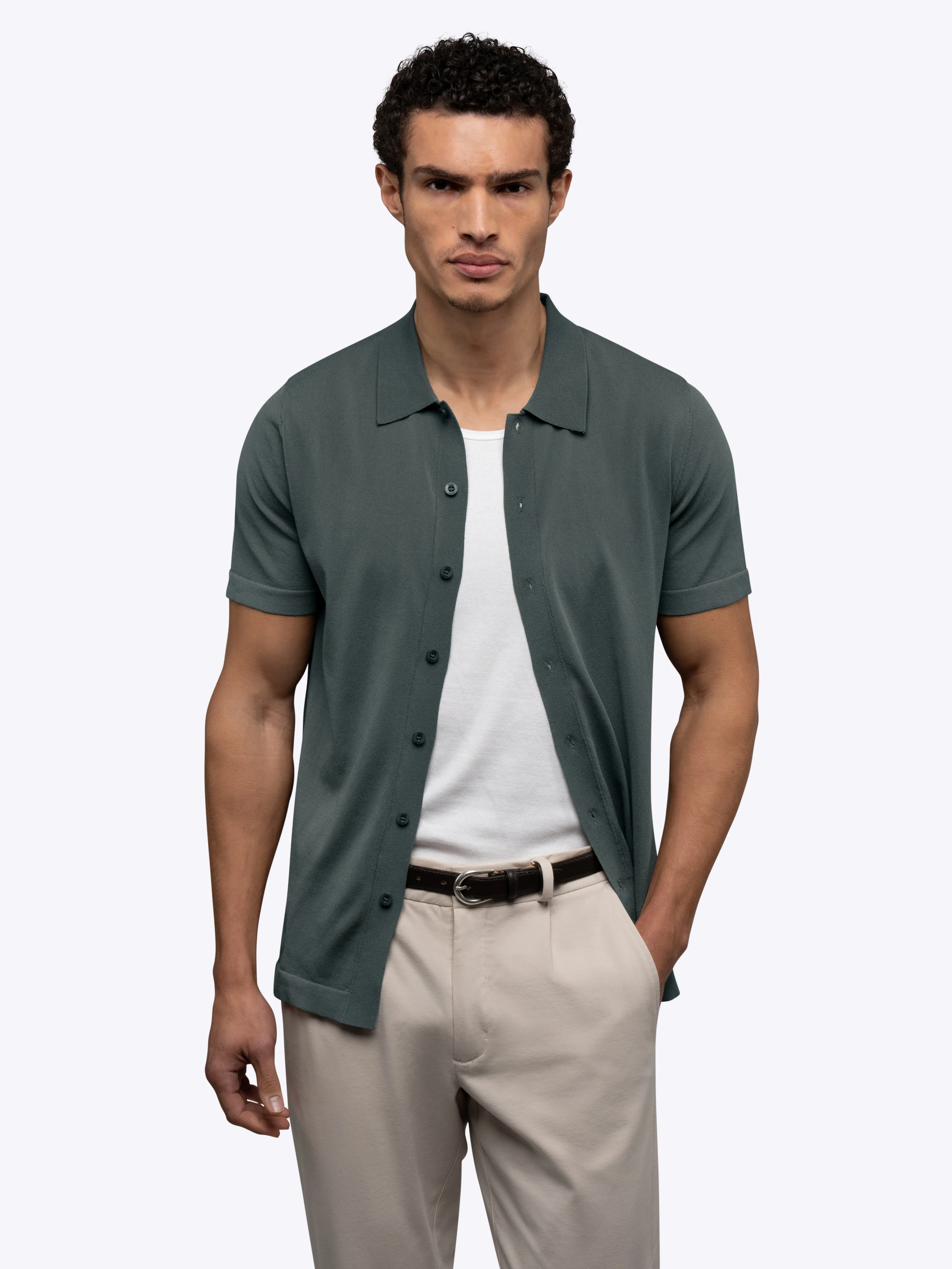 Riviera Knit Button Up | Urban Chic Signature-Fit - Image 3