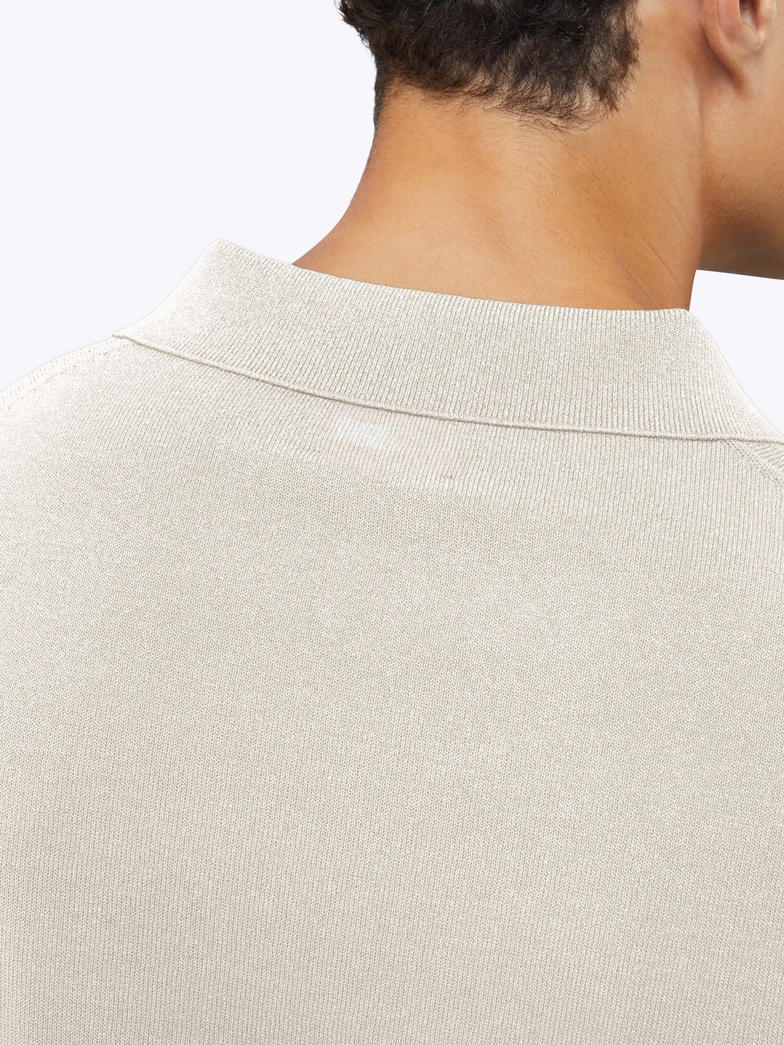 Riviera Knit Long Sleeve Polo | Sand Dune Signature-Fit - Image 6