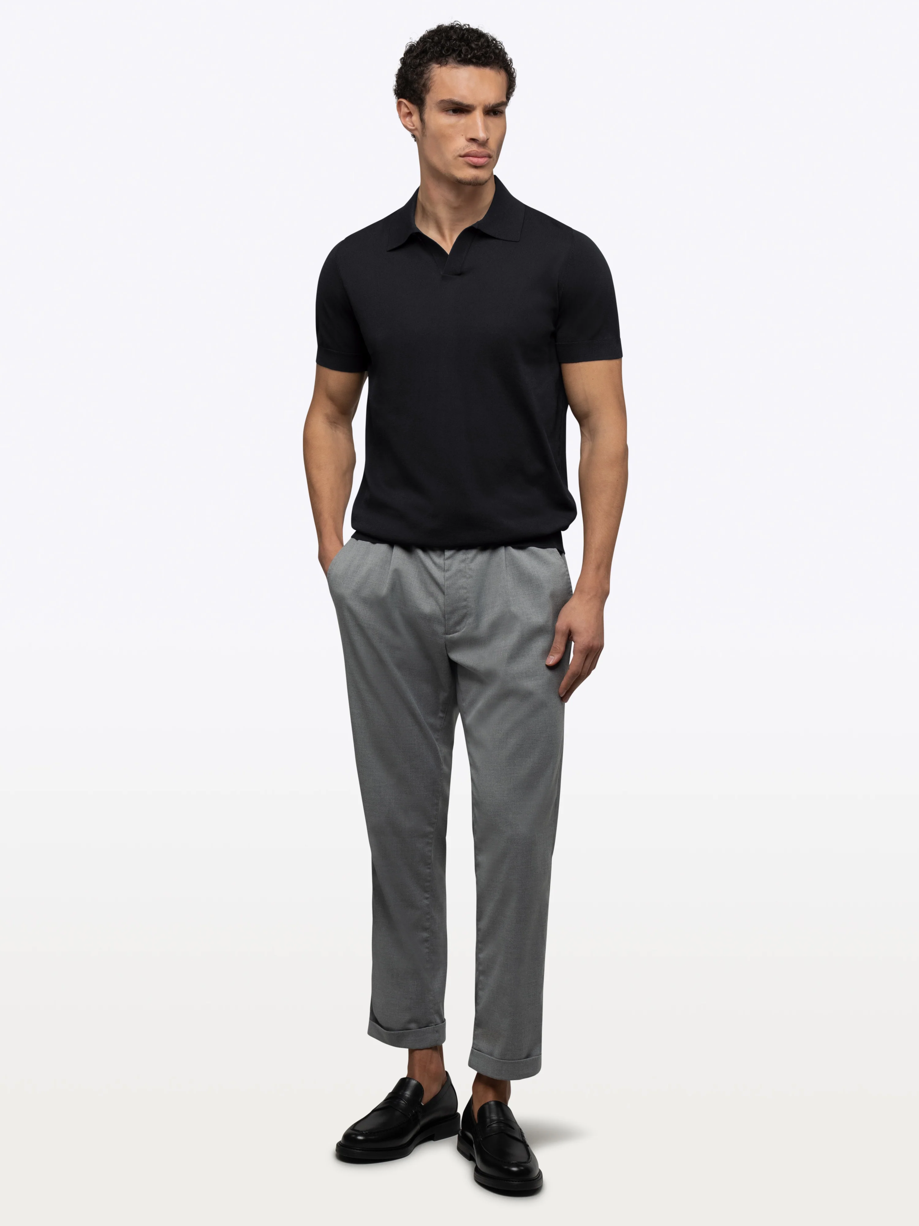 Riviera Knit Polo | Black Signature-Fit - Image 4