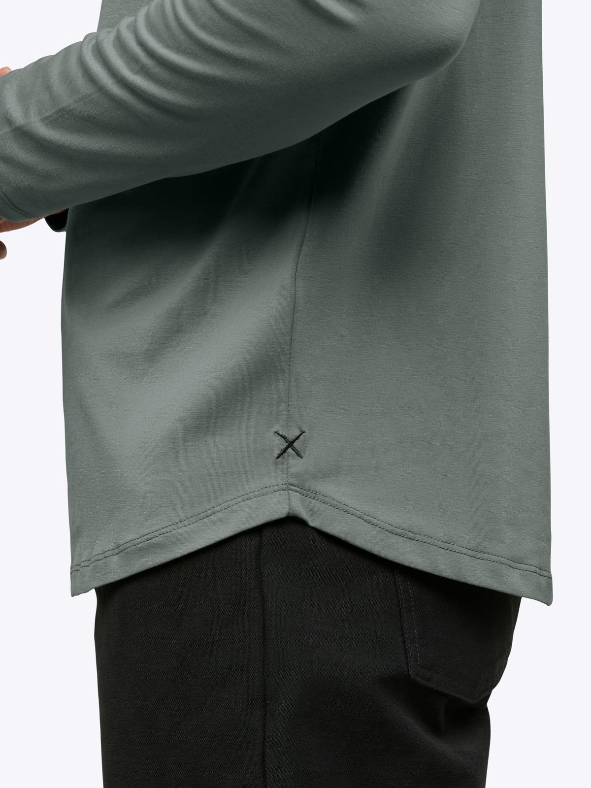 AO Long Sleeve Curve-Hem Tee | Sage Signature-fit PYCA Pro® - Image 5