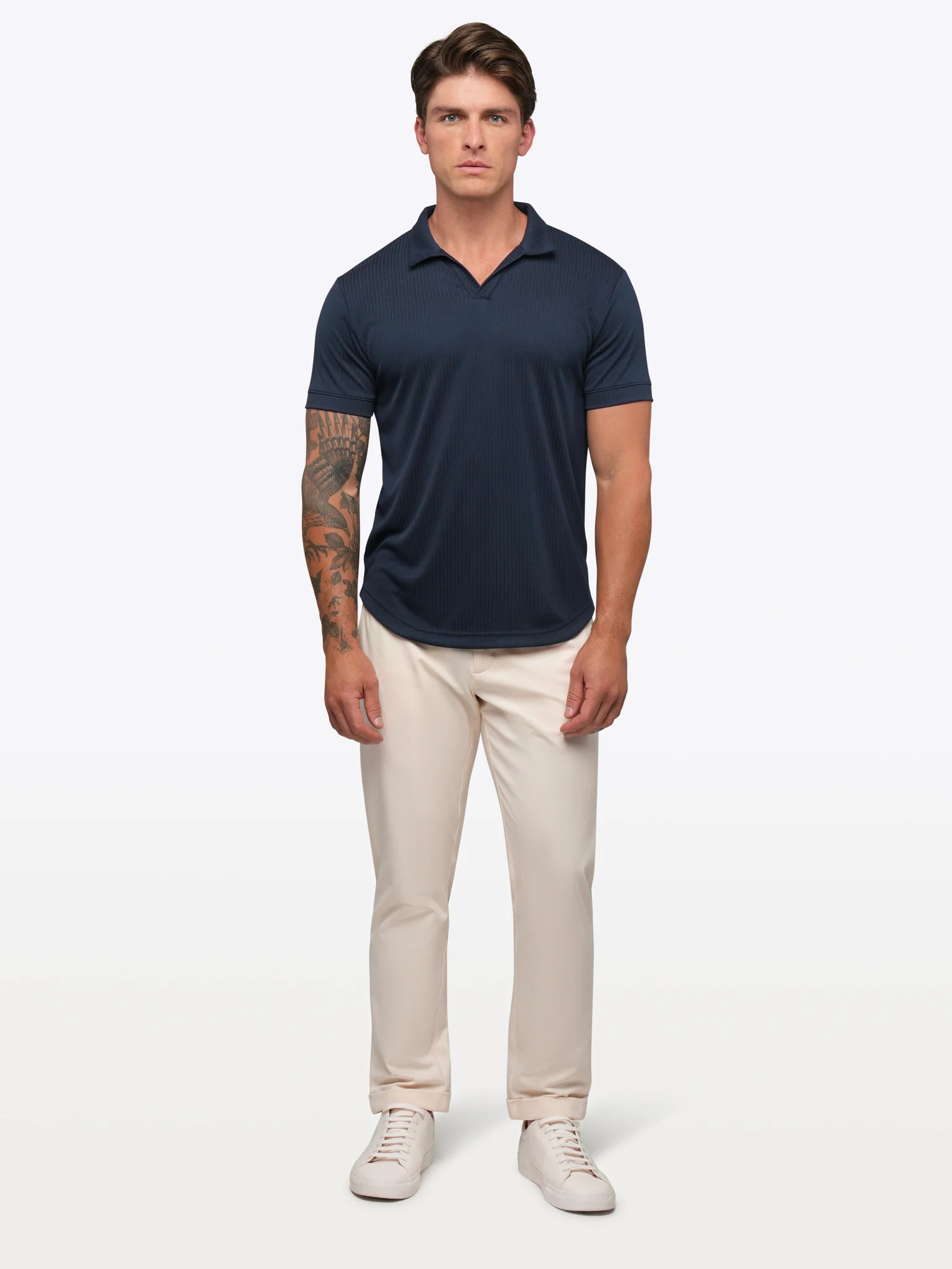 SoHo Ribbed Polo | Pacific Blue Signature-Fit - Image 5