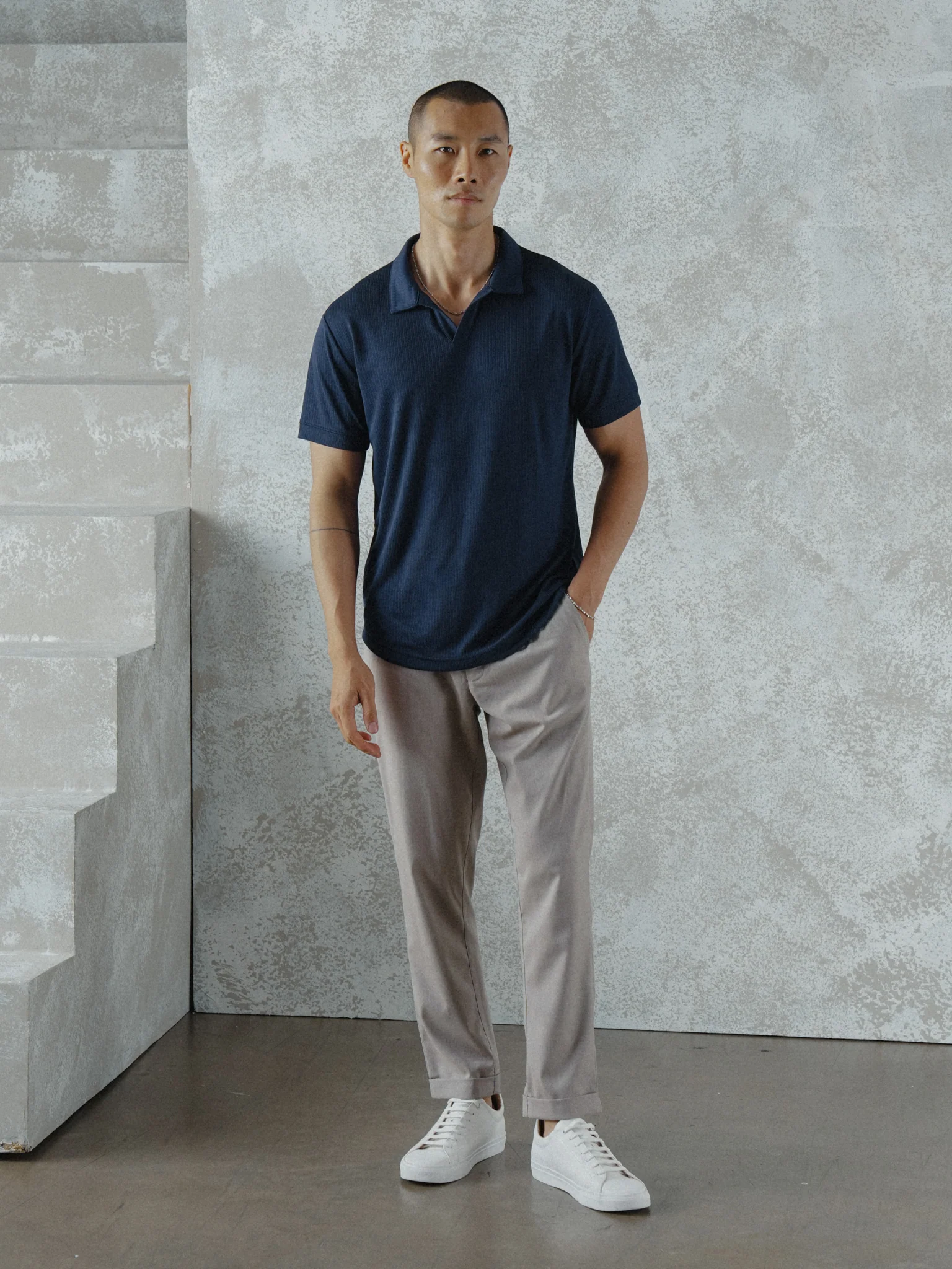 SoHo Ribbed Polo | Pacific Blue Signature-Fit - Image 7