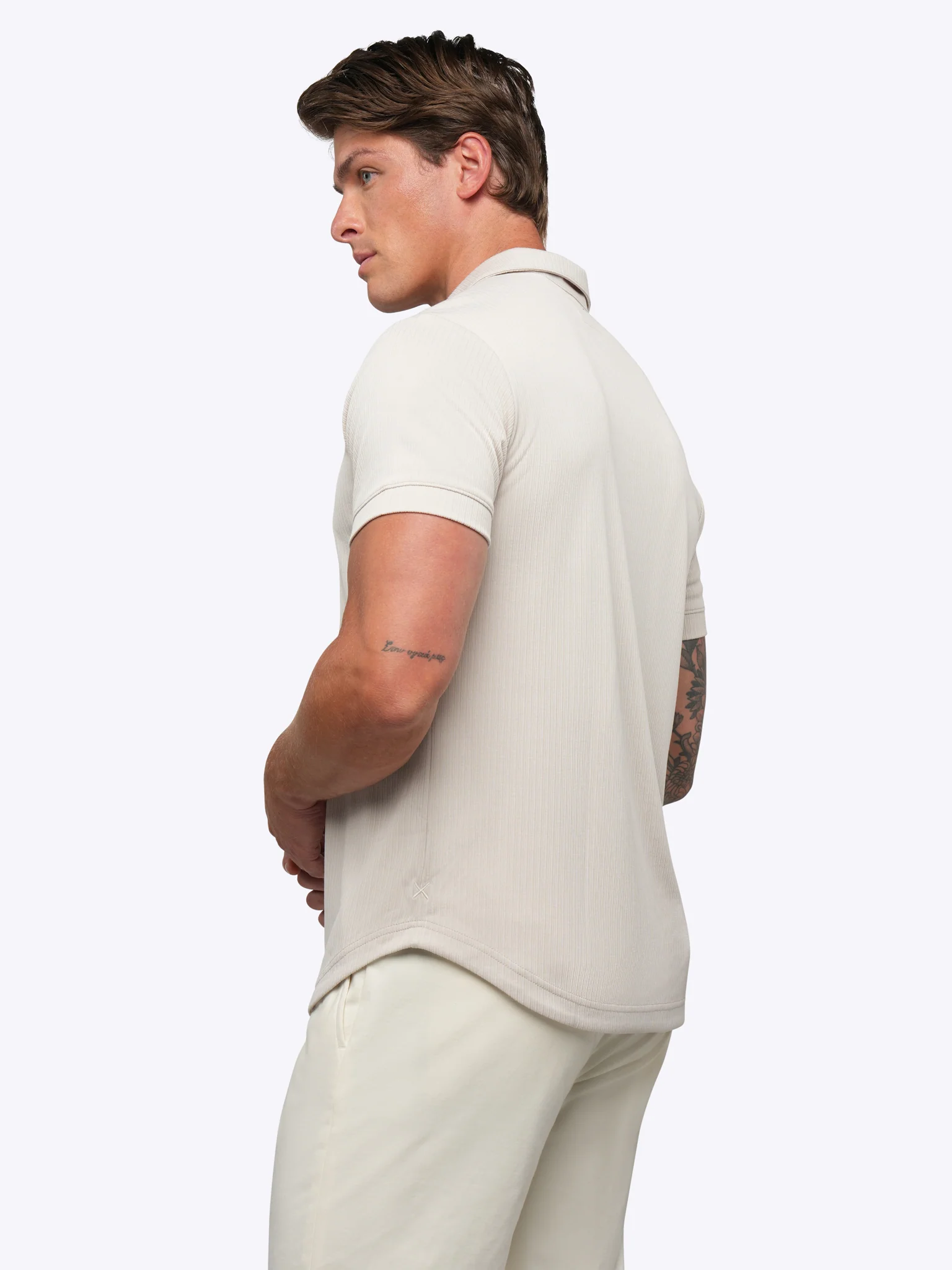 SoHo Ribbed Polo | Sand Dune Signature-Fit - Image 3