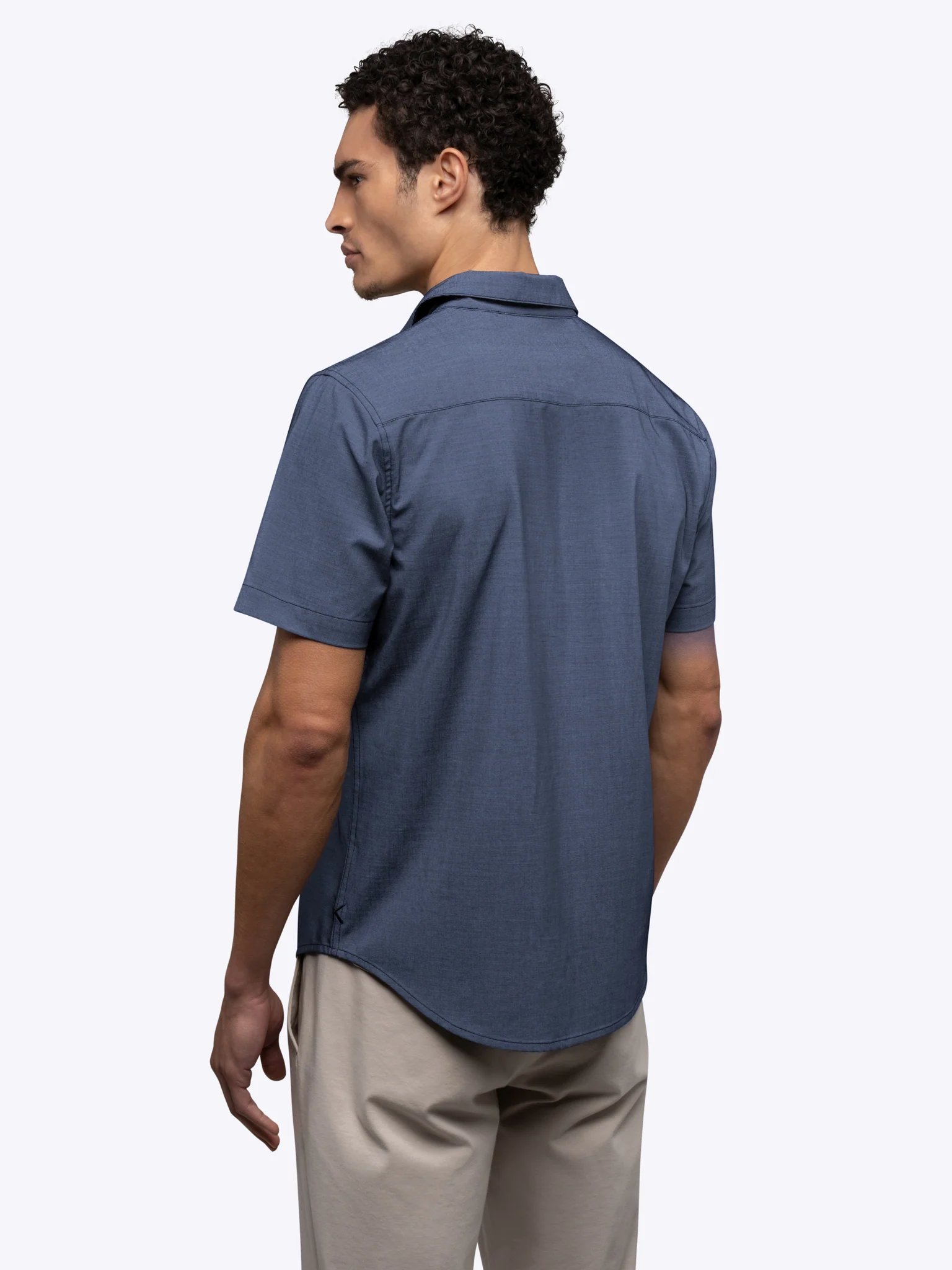 Soho Short Sleeve Button Up | Pacific Blue - Image 3